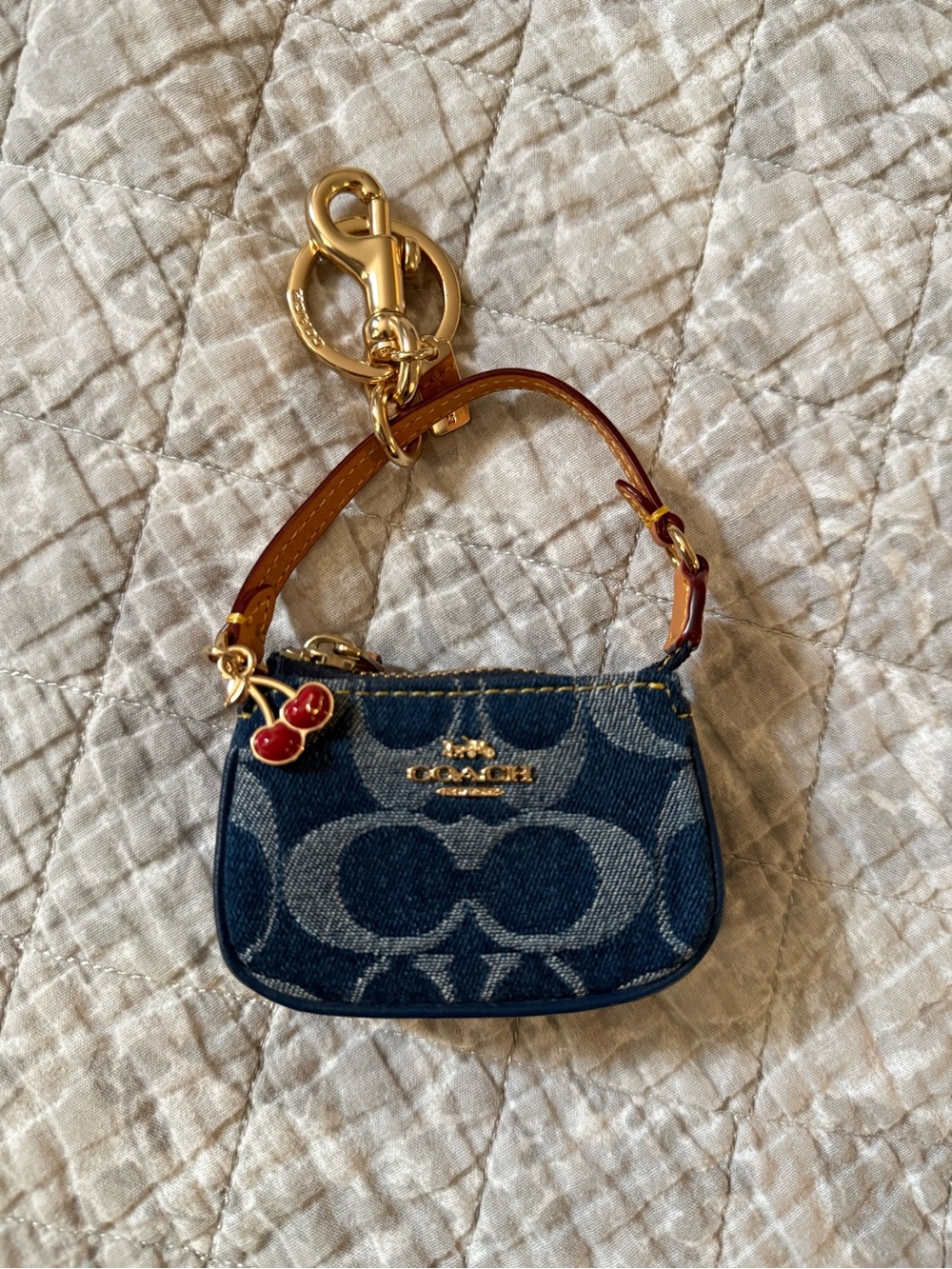 Coach Denim Signature Nolita charm NEVER USED